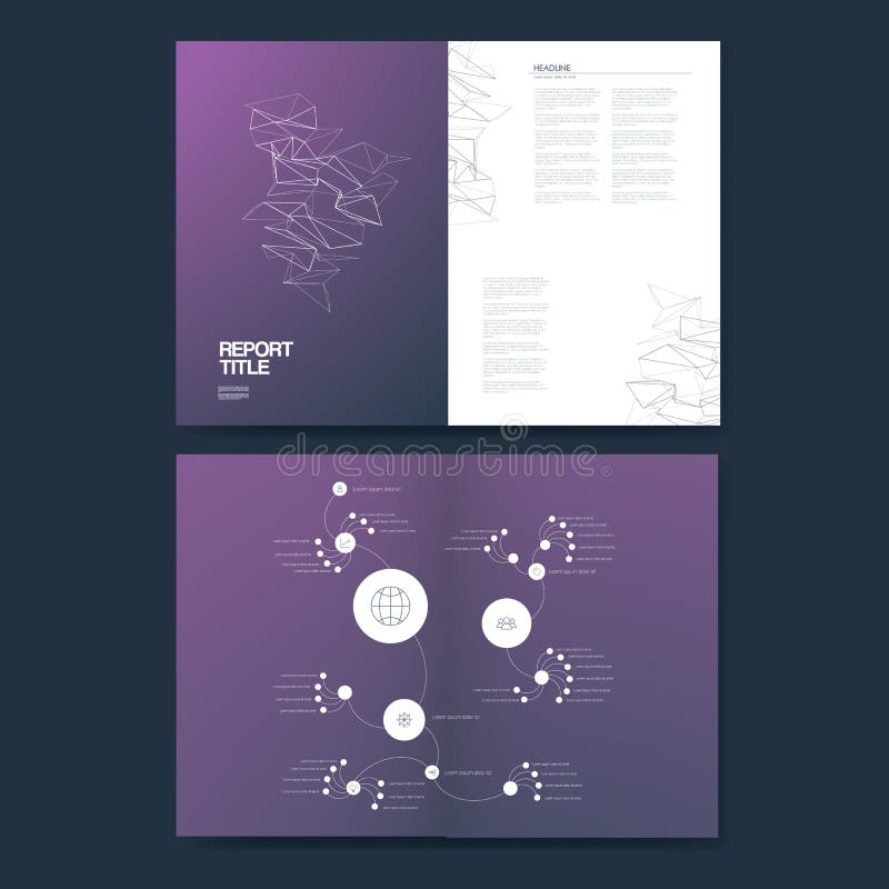 Plantilla del informe de negocios con los elementos del infographics para los gráficos de la presentación y del análisis de la es stock de ilustración Plantilla del informe de negocios con los elementos del infographics para los gráficos de la presentación y del análisis de la es stock de ilustración