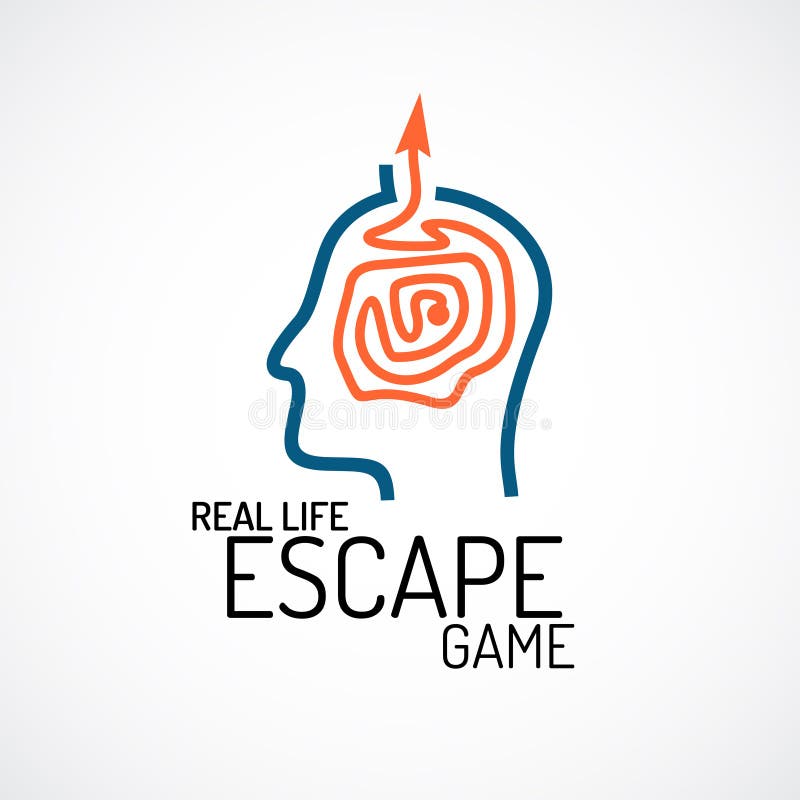 Plantilla del logotipo del juego de la búsqueda del escape de la vida real libre illustration Plantilla del logotipo del juego de la búsqueda del escape de la vida real libre illustration