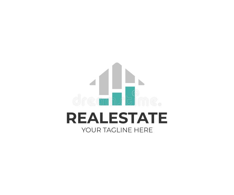 Plantilla del logotipo del mercado inmobiliario Diseño del vector del mercado de acción de las propiedades inmobiliarias libre illustration Plantilla del logotipo del mercado inmobiliario Diseño del vector del mercado de acción de las propiedades inmobiliarias libre illustration