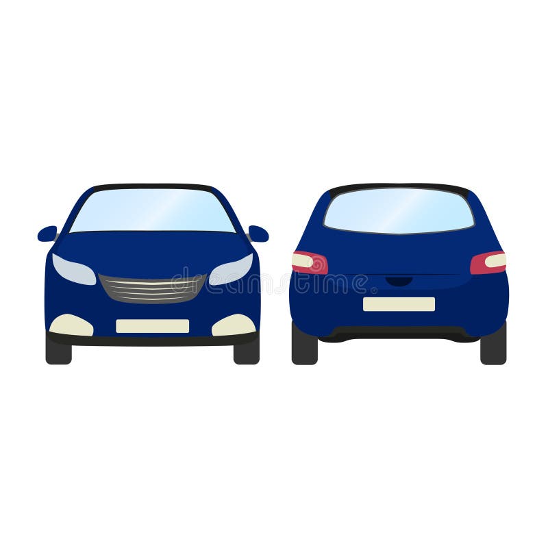 Plantilla del vector del coche en el fondo blanco Ventana trasera del negocio aislada estilo plano de la ventana trasera azul Vis ilustración del vector Plantilla del vector del coche en el fondo blanco Ventana trasera del negocio aislada estilo plano de la ventana trasera azul Vis ilustración del vector