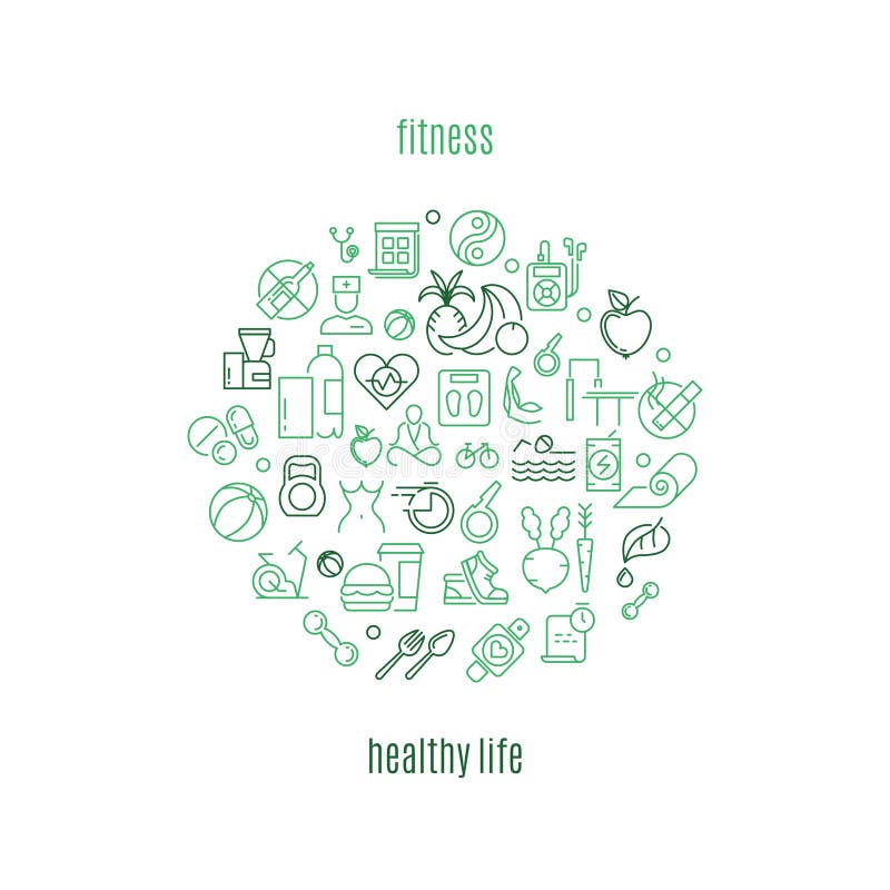 Logo vector template in linear style for gyms and fitness clubs. Healthy life logo, fitness healthy logo, fitness gym logo healthy life illustration. Logo vector template in linear style for gyms and fitness clubs. Healthy life logo, fitness healthy logo, fitness gym logo healthy life illustration