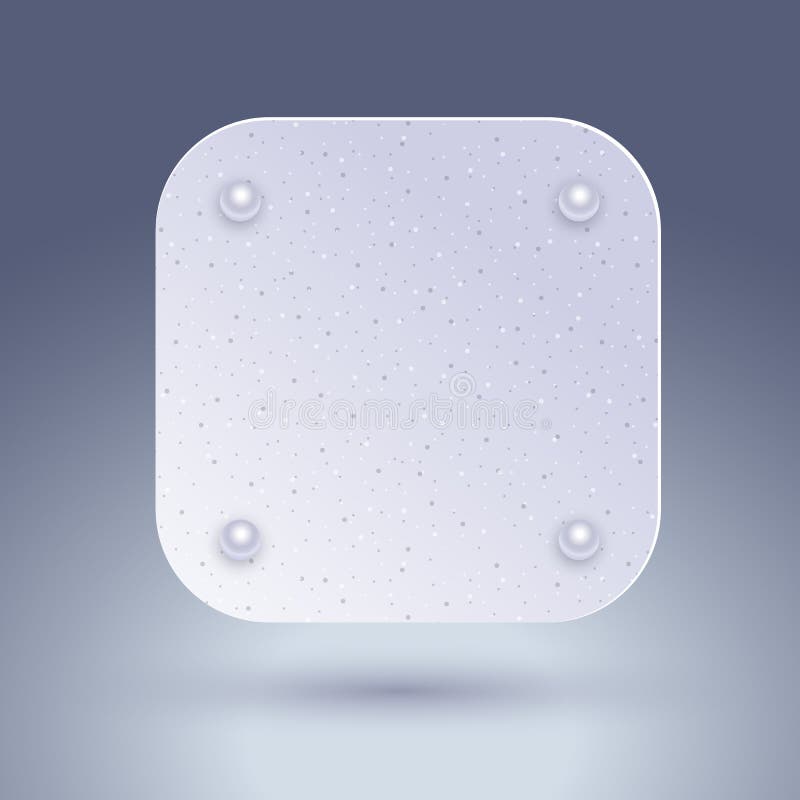 Plantilla en blanco del espacio en blanco del botón del icono de la tecnología con el fondo realista para las páginas de internet stock de ilustración