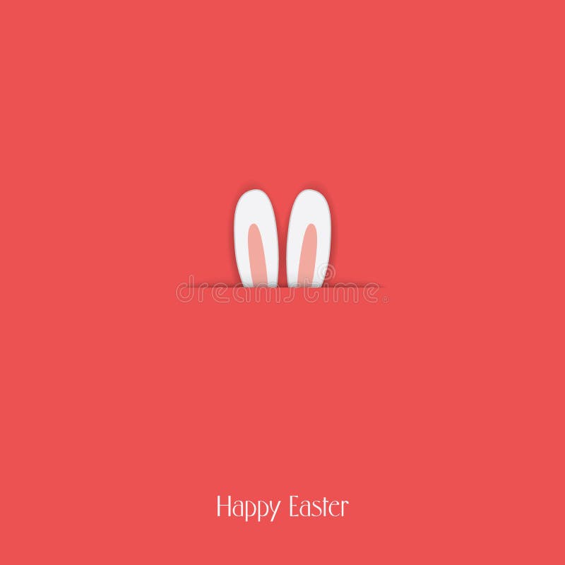 Plantilla feliz adorable de la postal de Pascua con el conejito