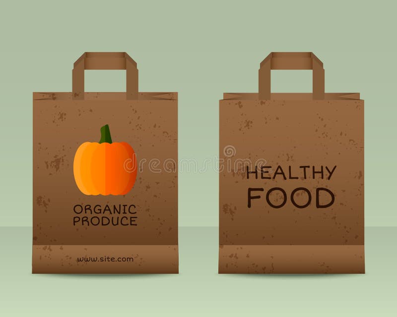 Plantilla fresca de las bolsas de papel de la granja elegante Mofa para arriba libre illustration Plantilla fresca de las bolsas de papel de la granja elegante Mofa para arriba libre illustration