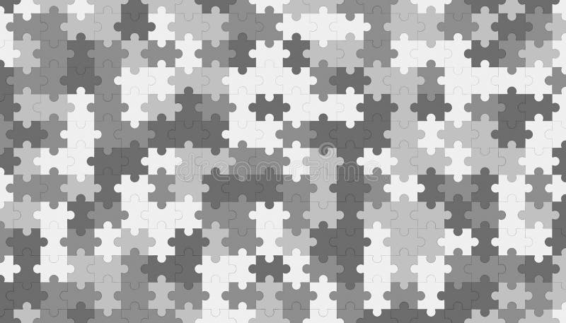 Plantilla gris del espacio en blanco del rompecabezas, fondo de la textura del modelo stock de ilustración Plantilla gris del espacio en blanco del rompecabezas, fondo de la textura del modelo stock de ilustración