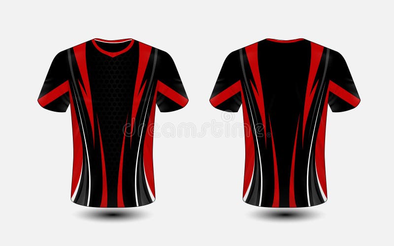 Plantilla Negra Y Roja Del Diseño De La Camiseta Del E-deporte De La  Disposición Ilustración del Vector - Ilustración de hombres, estilo:  122402880