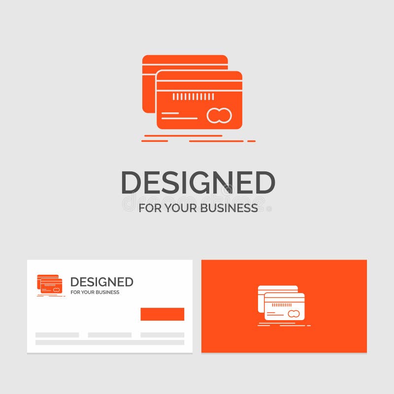 Plantilla para depositar, tarjeta, crédito, debe, finanzas del logotipo del negocio Tarjetas de visita anaranjadas con la plantil stock de ilustración Plantilla para depositar, tarjeta, crédito, debe, finanzas del logotipo del negocio Tarjetas de visita anaranjadas con la plantil stock de ilustración