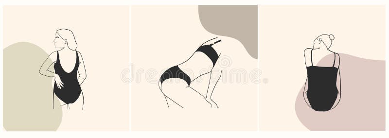 Cuerpo Femenino Sin Rostro En Interior. Ilustración del Vector - Ilustración muchacha, sujetador: 191361161