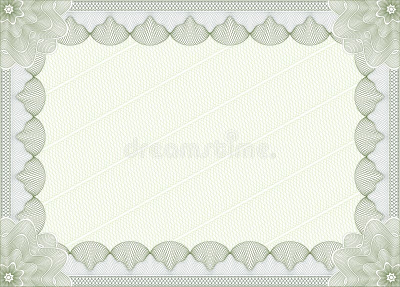 Plantilla verde del certificado o del diploma stock de ilustración Plantilla verde del certificado o del diploma stock de ilustración