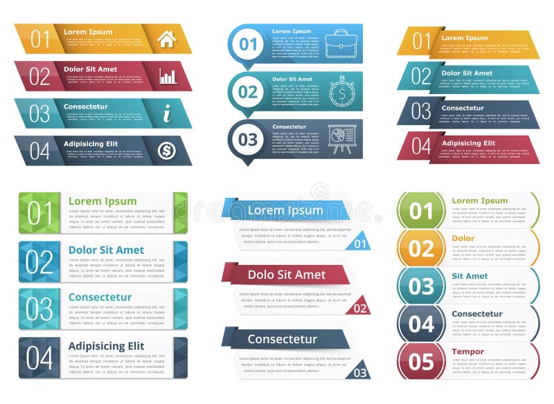 Plantillas de Infographic con números libre illustration Plantillas de Infographic con números libre illustration