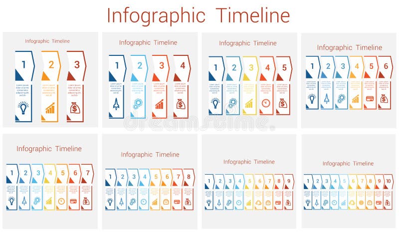 Plantillas de Infographics del negocio con las áreas de texto para 3, 4, 5, 6, ilustración del vector Plantillas de Infographics del negocio con las áreas de texto para 3, 4, 5, 6, ilustración del vector