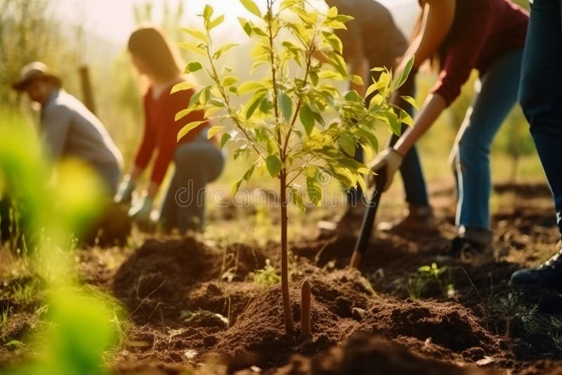 Planting Trees for Sustainable Food Production Created with Generative