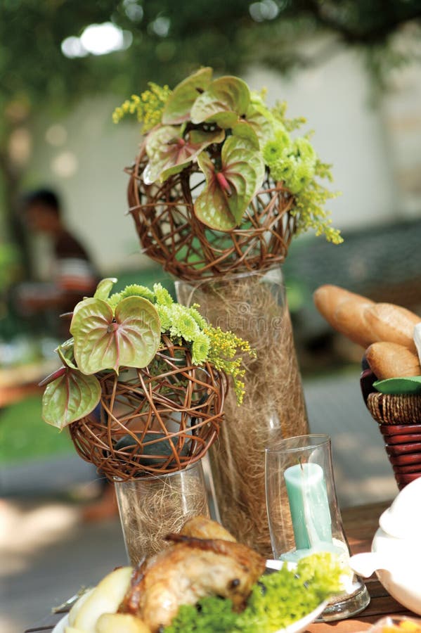 Plants decorating table stock image. Image of display 17051309