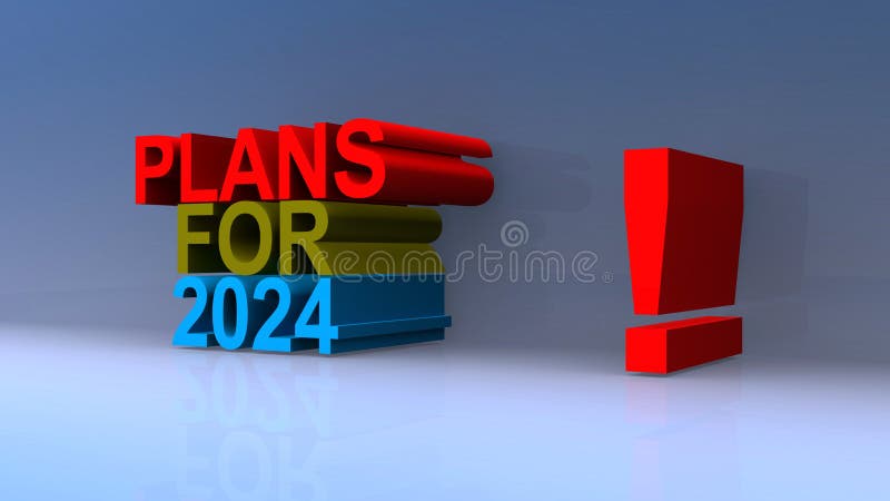 Planuri pentru 2024 privind albastru stock illustration