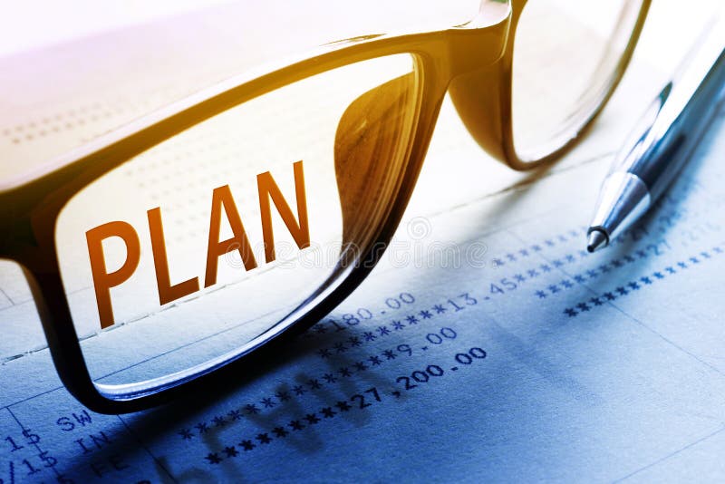 Planwoord op glazen Voor zaken en financieel, investering stock fotografie Planwoord op glazen Voor zaken en financieel, investering stock fotografie