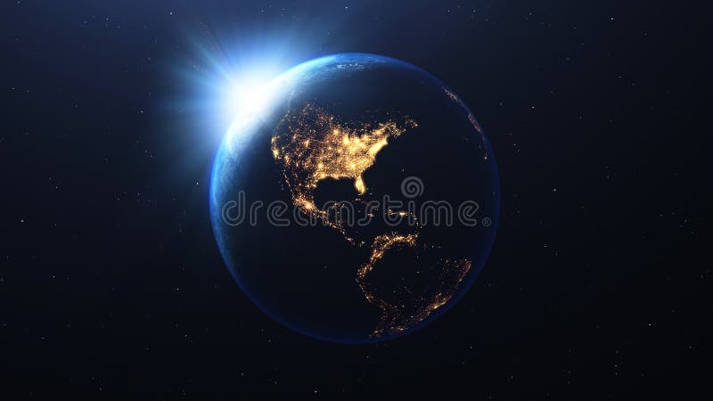 Planète Terre avec le soleil vu de l'espace , 3d rendu de la planète Terre, éléments de cette image fournie par la NASA illustration de vecteur Planète Terre avec le soleil vu de l'espace , 3d rendu de la planète Terre, éléments de cette image fournie par la NASA illustration de vecteur
