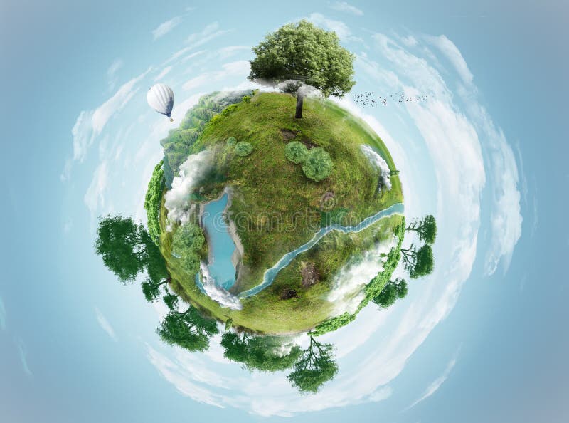 Planète verte illustration stock Planète verte illustration stock