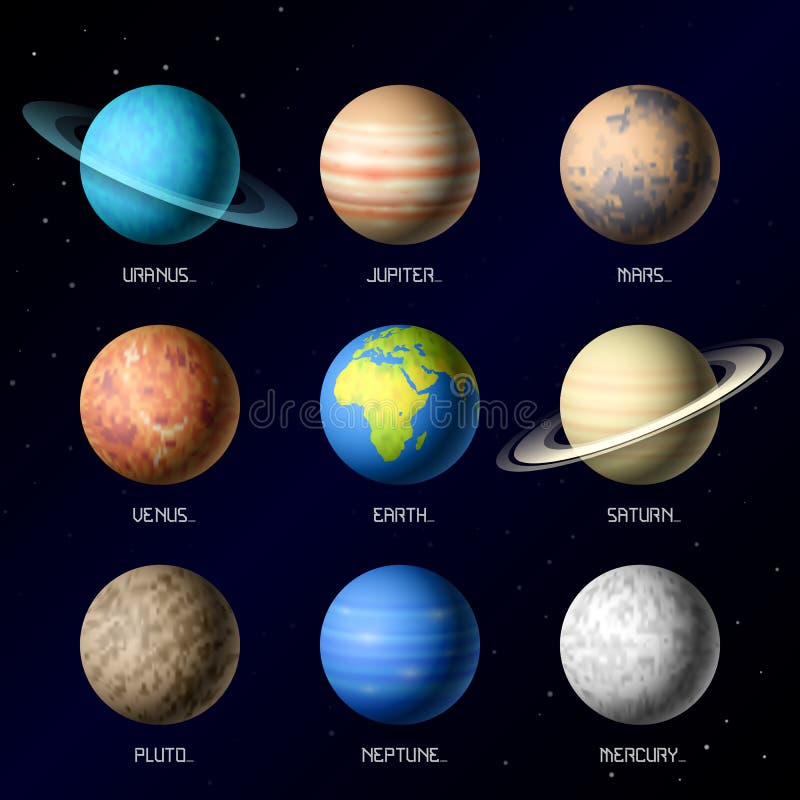 Planètes de système solaire illustration libre de droits