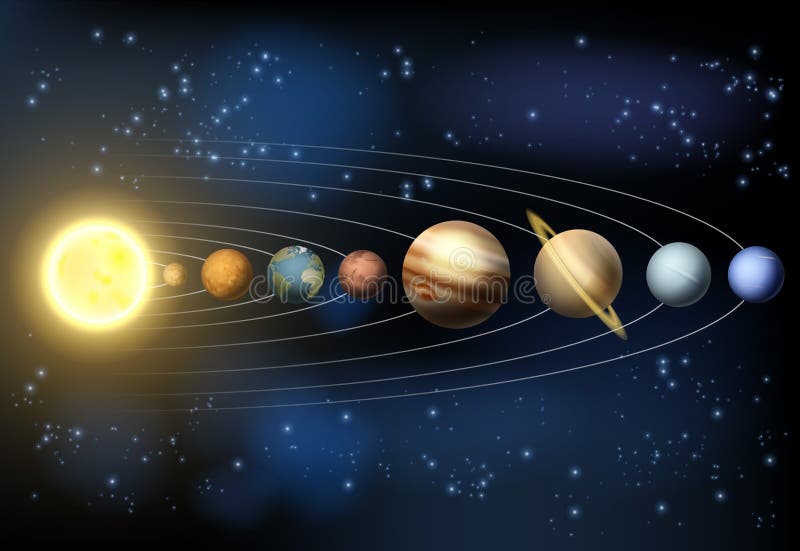 Planètes de système solaire illustration de vecteur Planètes de système solaire illustration de vecteur