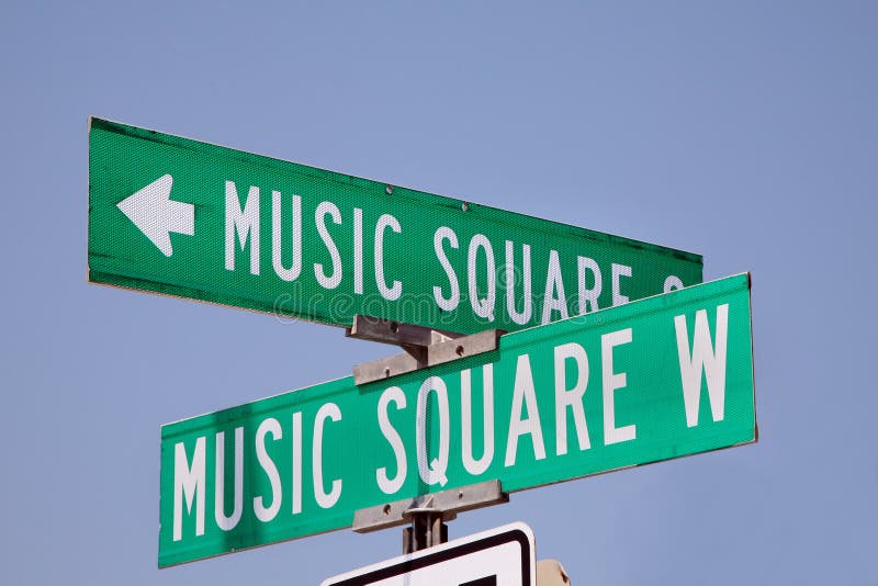 Plaque de rue carrée de musique à Nashville, Tennessee photos libres de droits Plaque de rue carrée de musique à Nashville, Tennessee photos libres de droits