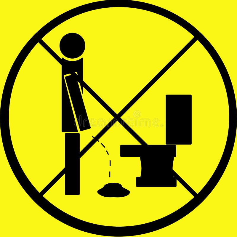 Plas niet op het Waarschuwingssein van de Vloer vector illustratie Plas niet op het Waarschuwingssein van de Vloer vector illustratie