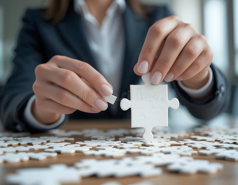Plasarea piesei puzzle Finalizează provocarea rezolvării problemelor Jigsaw vector illustration