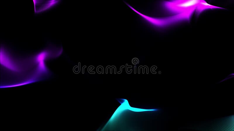 Plasma electrónica abstracta en fondo negro animación El plasma multicolora fluye movimiento en ondas lisas en negro libre illustration