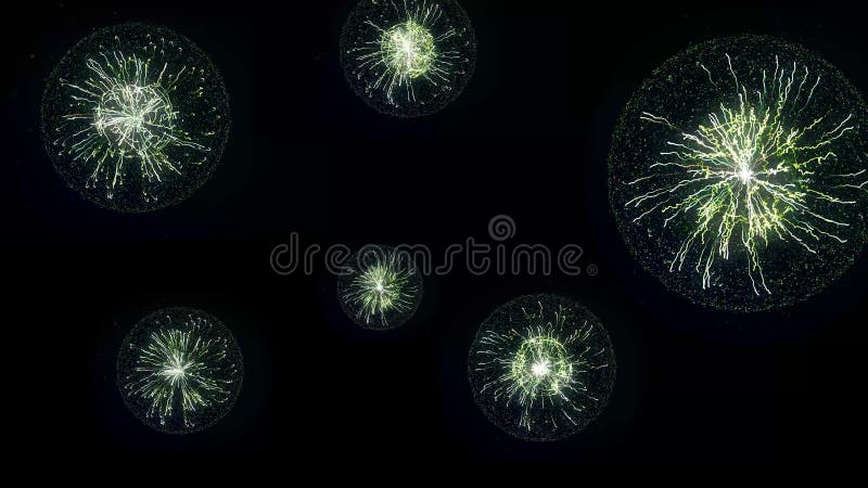 Plasma energy sphere pulse loop. Animation. Abstract animation of electric balls. Color balls on black background royalty free illustration