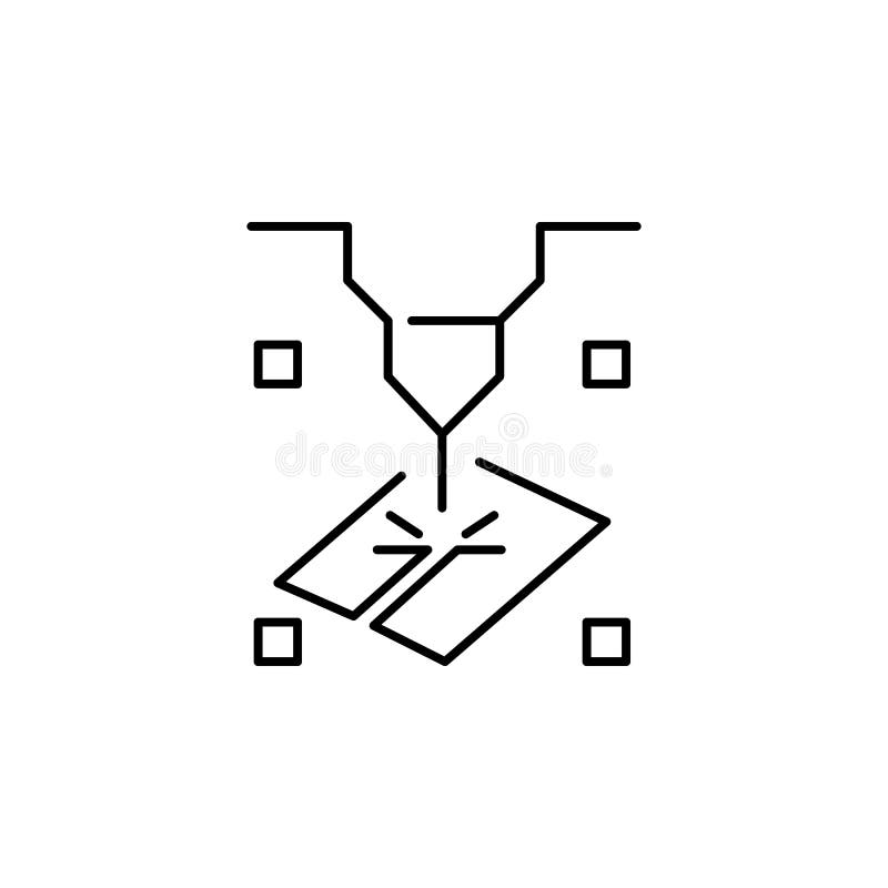 Plasma icon. Element of laser application in production for mobile concept and web apps illustration. Thin line icon for website royalty free illustration