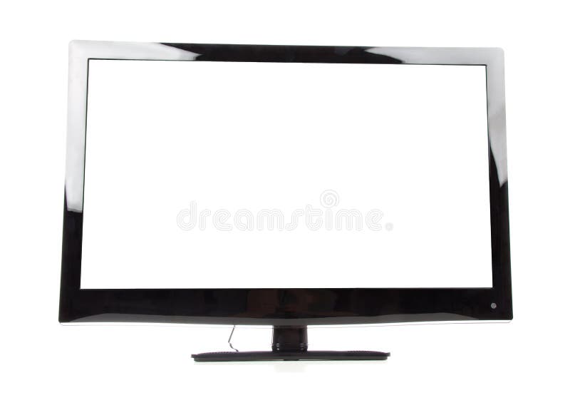 Plasma LED tv isolated on a white background stock image