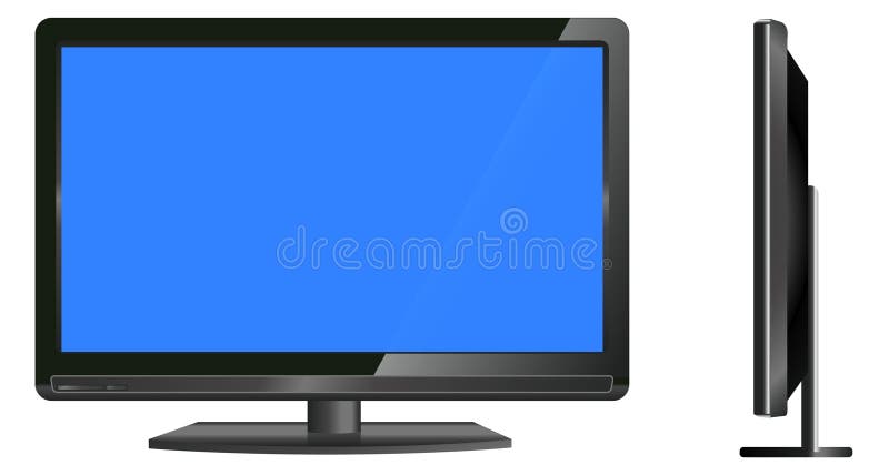 A Vector Drawing of an LCD TV. Lcd tv vector vectors