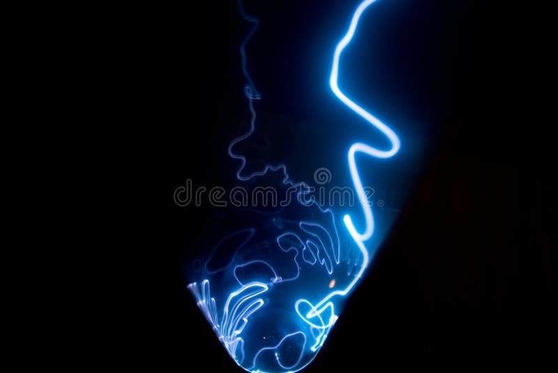 Blue Flow Of Energy, Lightning Or Plasma Power On White Stock Photo,  Picture and Royalty Free Image. Image 83072793.