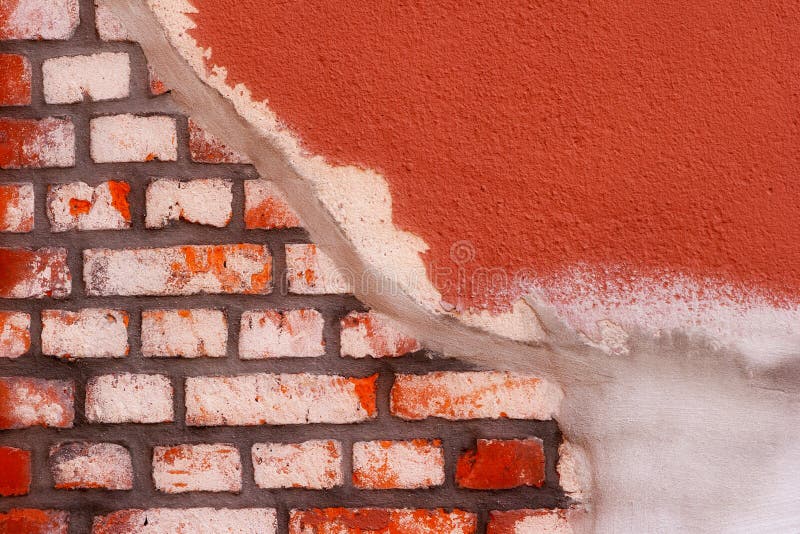 Plaster and Paint on a Brick Wall Stock Photo Image of architecture