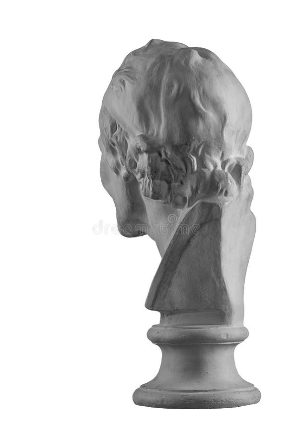 Plaster Statue of the Bust of an Old Man Stock Image Image of