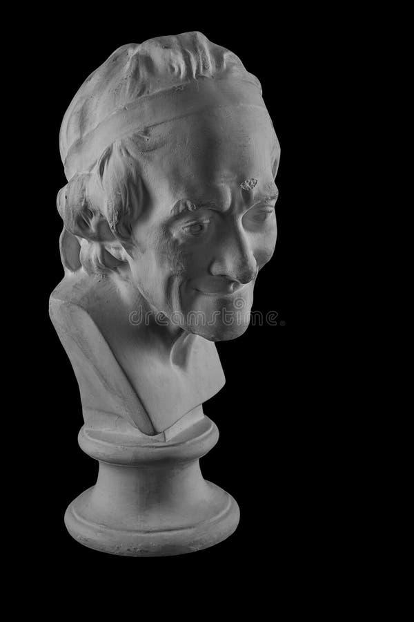 Plaster Statue of the Bust of an Old Man Stock Image Image of