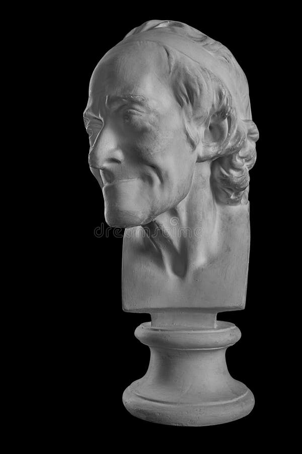 Plaster Statue of the Bust of an Old Man Stock Image Image of