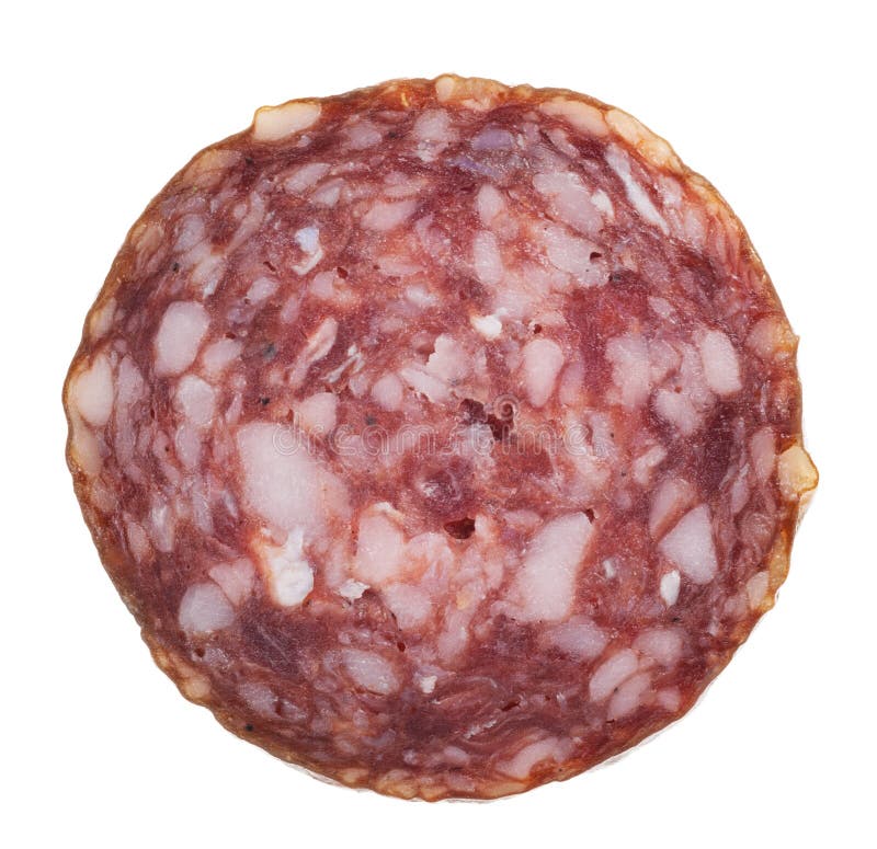 Salami plasterek obraz stock. Obraz złożonej z kiełbasa 17543289