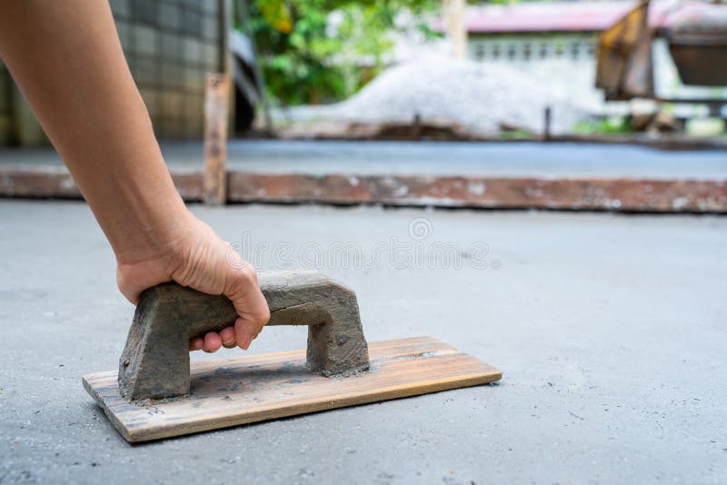 Plastering Cement for the Floor Stock Photo Image of tool