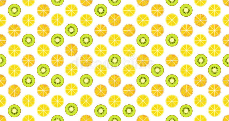 Plasterki owoców cytrusowych animacja ruchu. cytrusy obrotowe : pomarańcza cytrynowa i kiwi. cytrus pocięty na pół obraca się. poz ilustracji