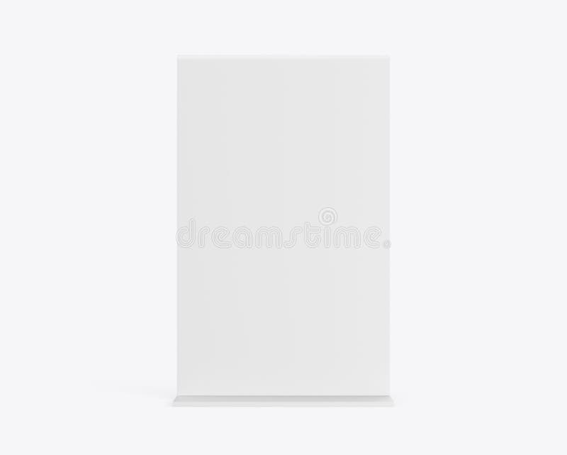Plastic and acrylic table talker, promotional upright menu table tent sign holder, table menu card display stand picture frame for. Blank Table tent mockup for branding and promotion on isolated white background.