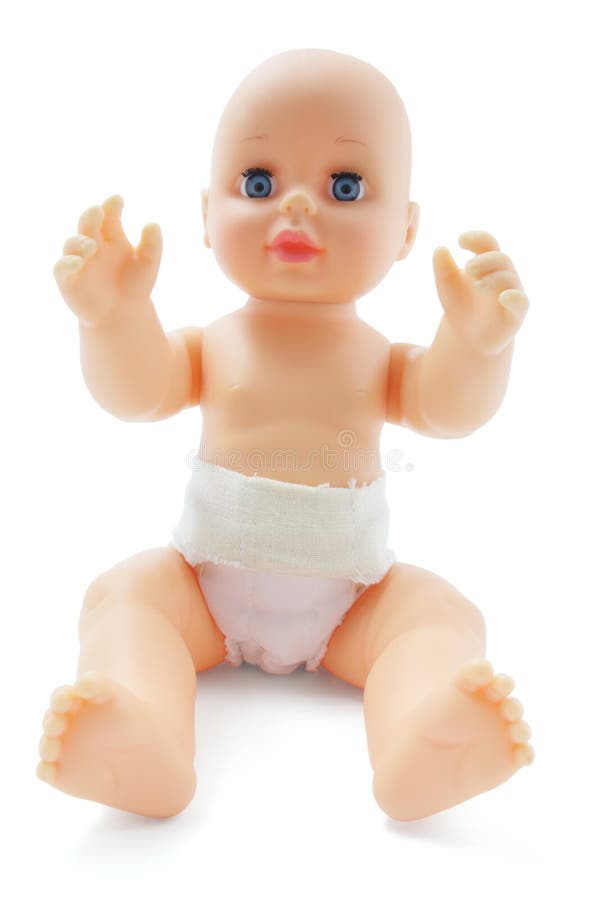 Plastic baby pop stock afbeeldingen