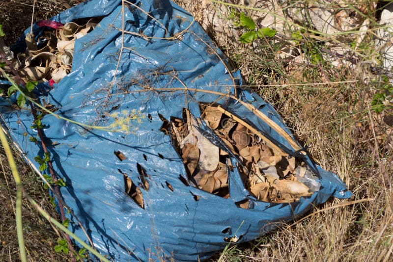 Plastic bag abandoned stock photo. Image of plastic, earth 44122424