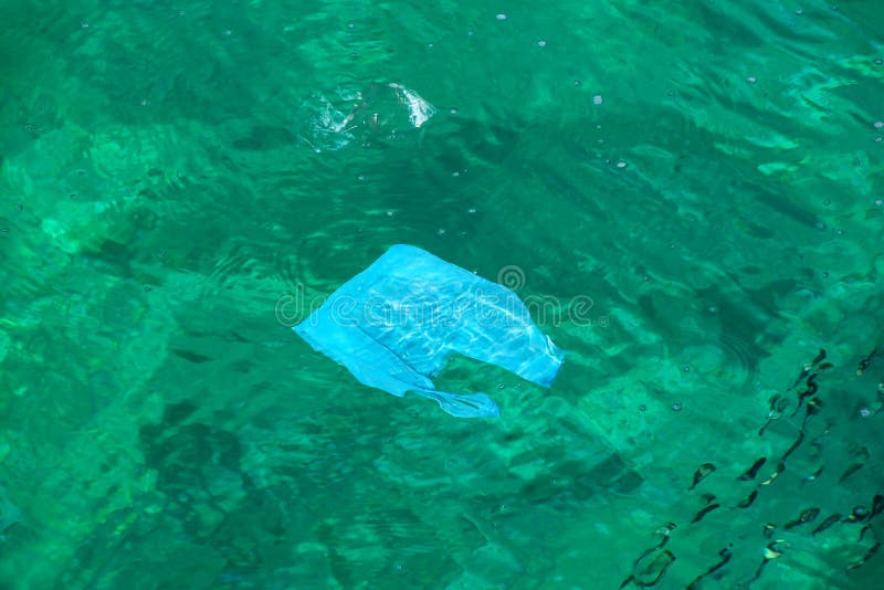 Plastic Bag Floating in Clear Water Stock Photo Image of balkans