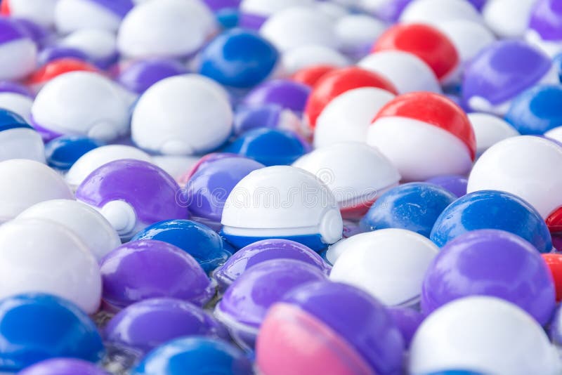 Plastic ball on water stock photo. Image of summer, blue 74005912