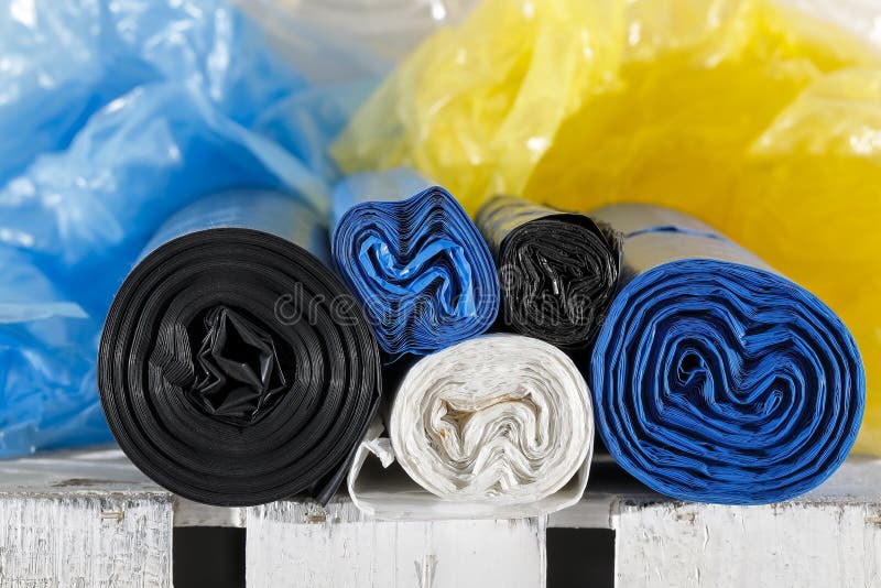 Plastic Bin Bags for Segregate Waste Stock Image Image of harmful