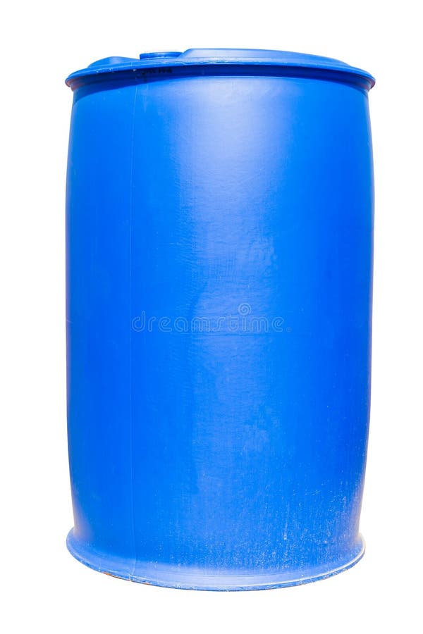 Plastic blauwe trommel die gebruik in chemisch product en olie industrieel voor h zijn