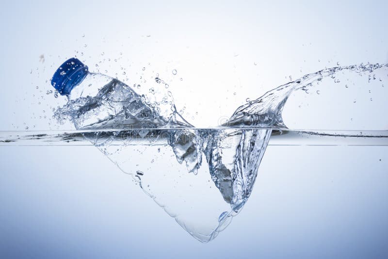 Plastic Bottle Dive with Splash Stock Image Image of abstract, cold