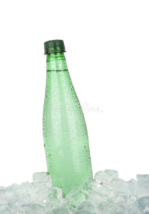 Bottle of Cold Water with Drops Stock Image - Image of beverage