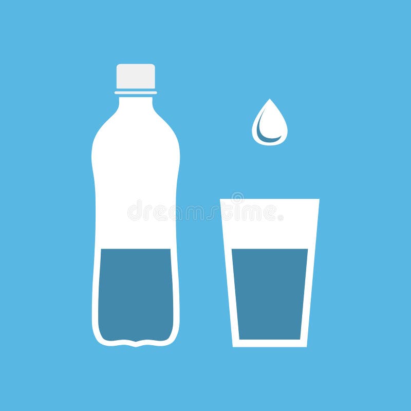 Glass bottle of water Royalty Free Vector Image