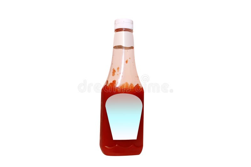 A plastic bottle of ketchup royalty free stock images